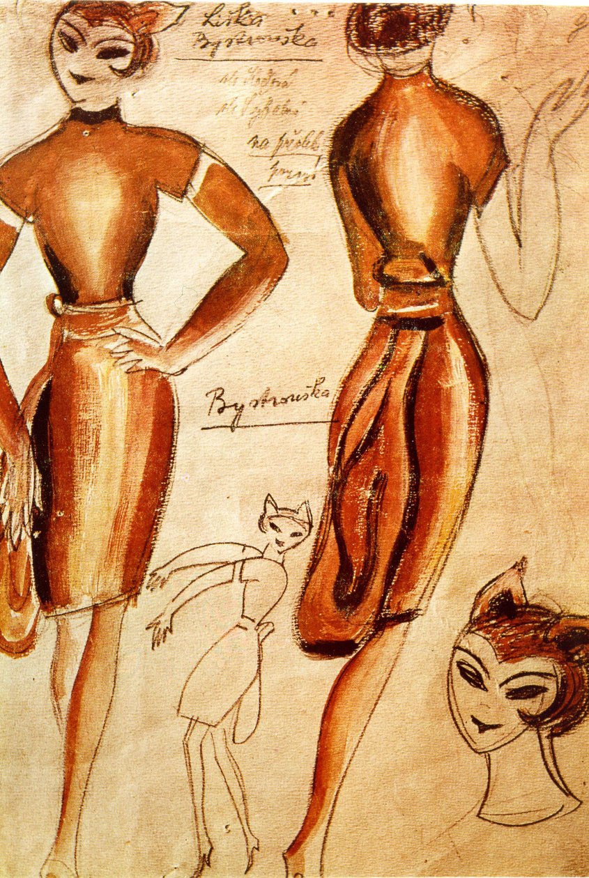 Ópera de Leos JANACEK The Cunning Little Vixen figurino de Josef Capek (1887-1945) para Praga estreia de Josef Čapek