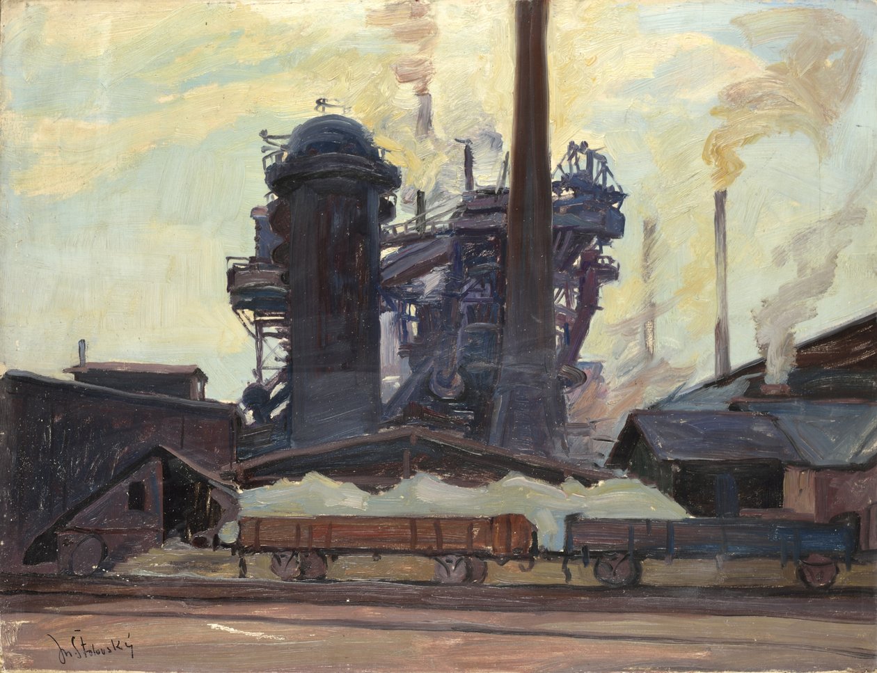 O alto forno em Třinec de Josef Stolovsky