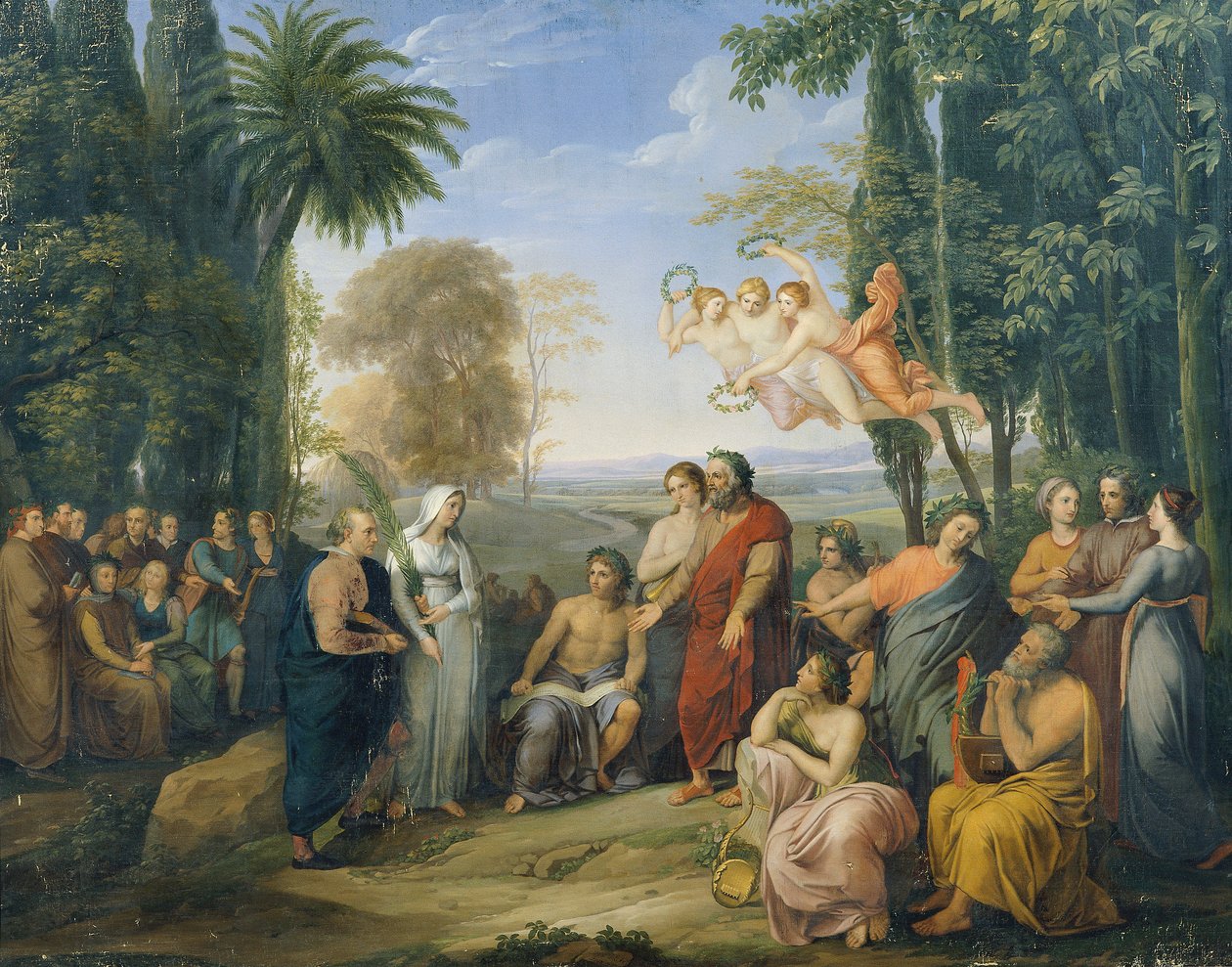 Klopstock entre os poetas de Elysium de Josef Abel