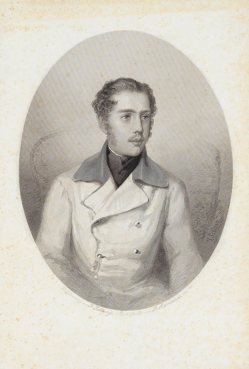 Arquiduque Karl Ludwig da Áustria 1833-1896, 1856. de Josef Axmann