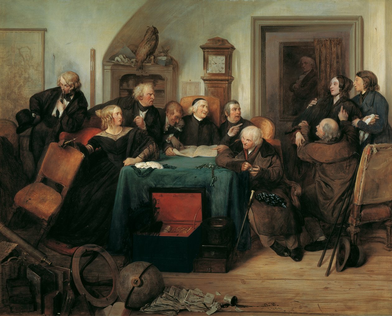 A leitura do testamento de Josef Danhauser