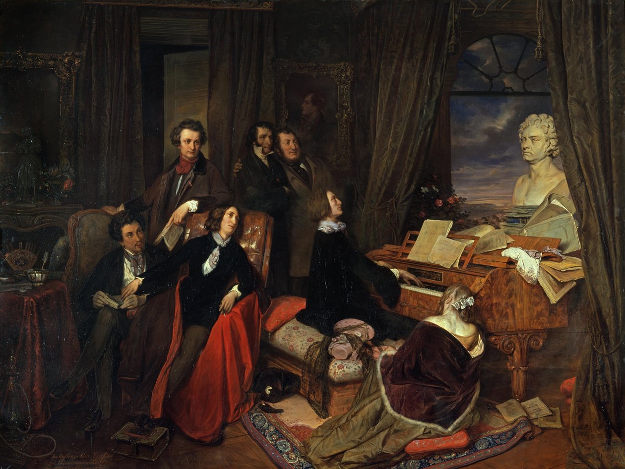 Liszt ao piano de Josef Danhauser