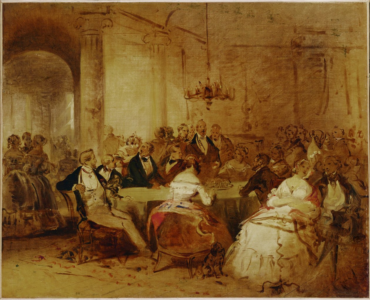 Cena social. A elegante sociedade de Viena na época de Schubert ... de Josef Danhauser