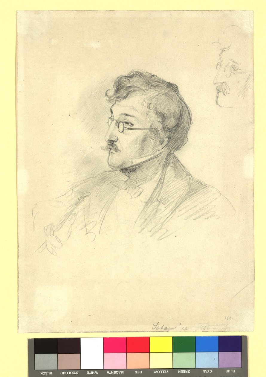 Estudo (pormenor) para a pintura «O jogo de xadrez» de Josef Danhauser