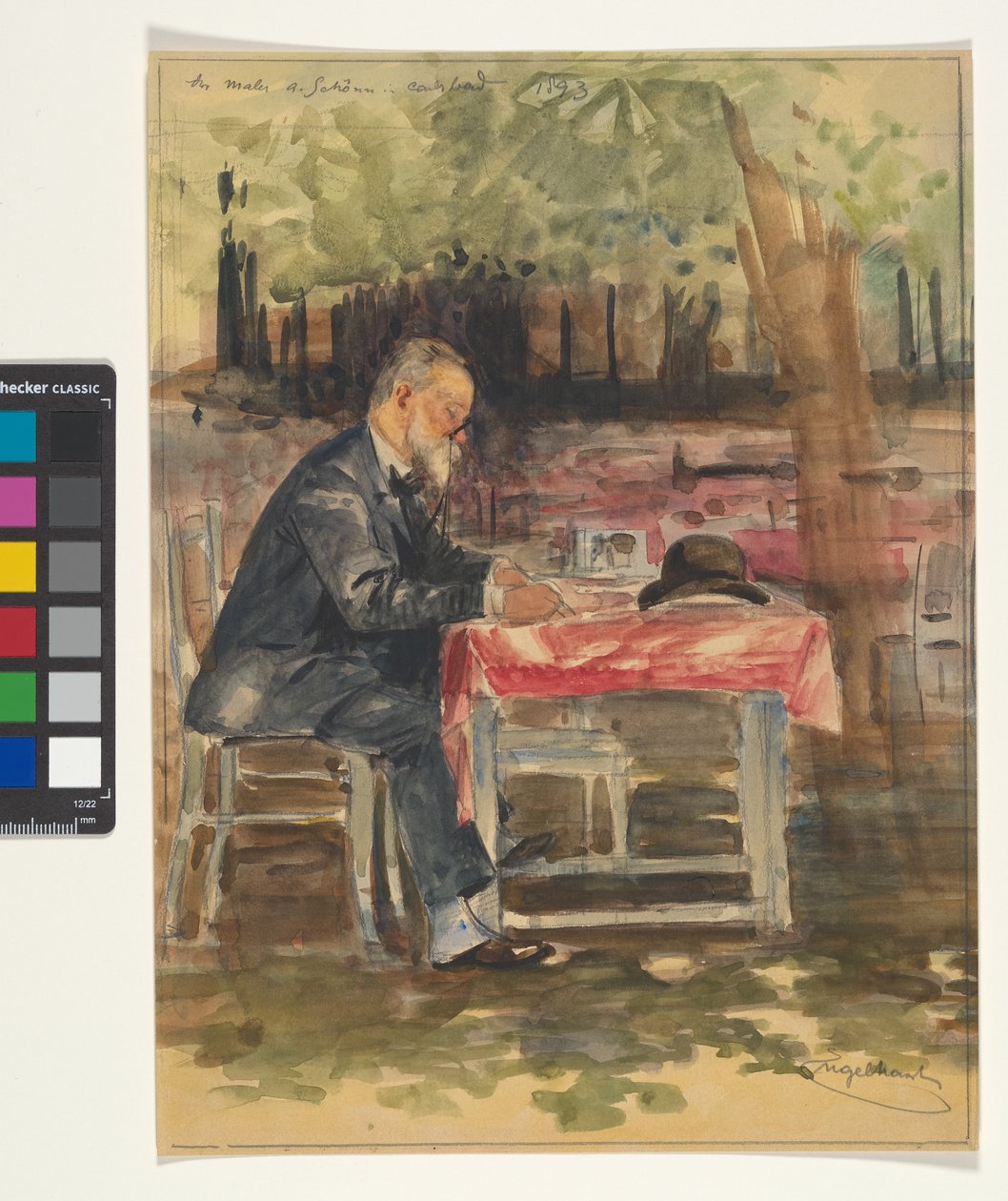 O pintor A. Schönn em Karlsbad, 1893 de Josef Engelhart
