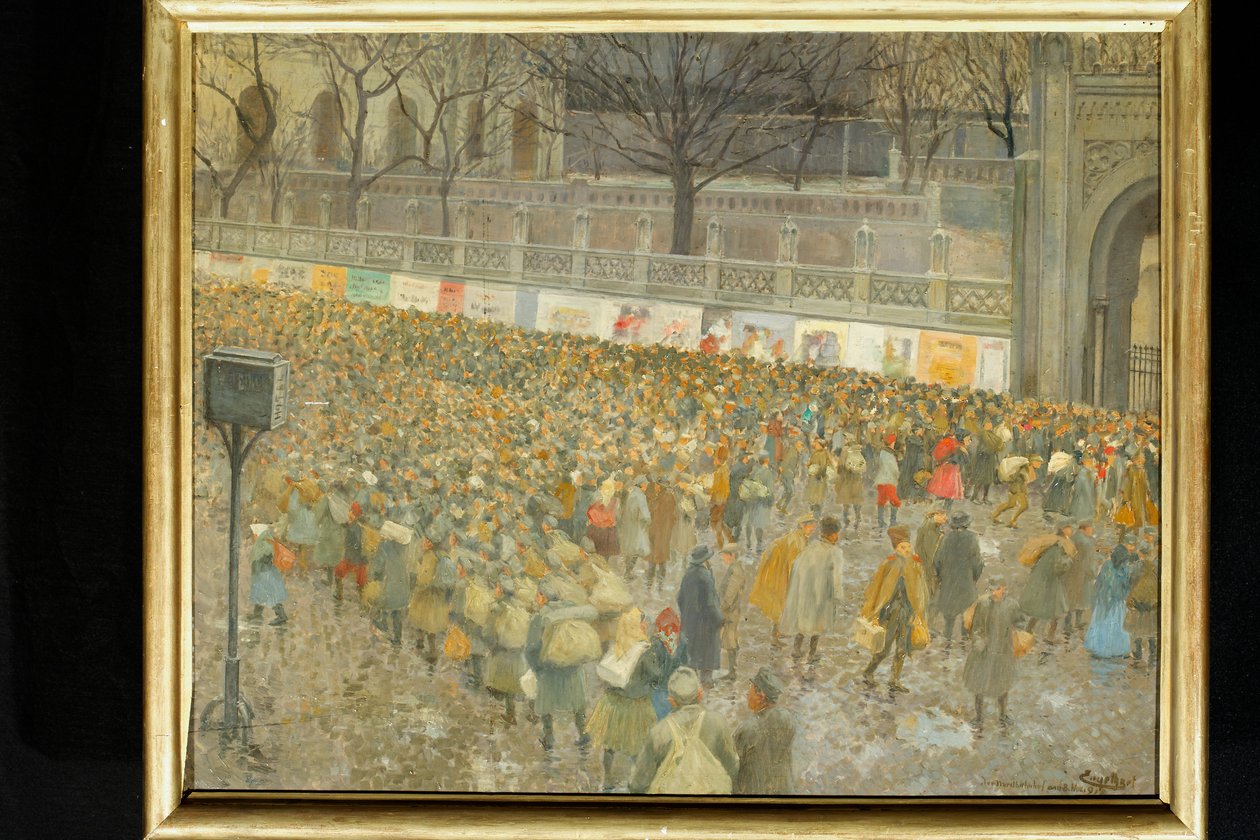 A Estação do Norte em 8 nov. 1918 de Josef Engelhart