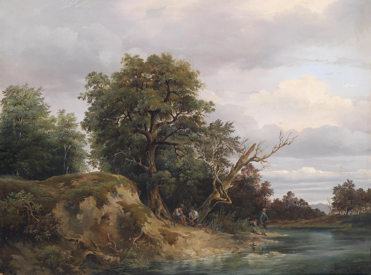 Alemão: pescador no rio de Josef Feid