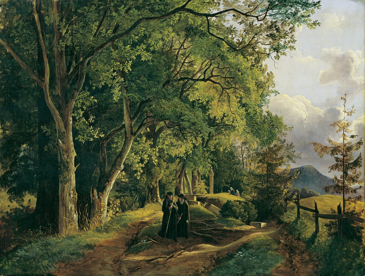 Caminho para o Mariahilfberg perto de Gutenstein de Josef Feid