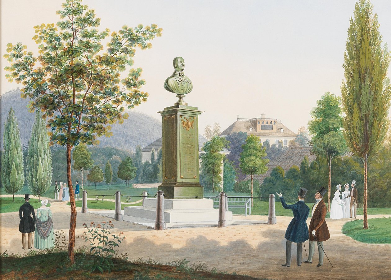 O Arquiduque Rudolf, Cardeal Arcebispo de Olomouc monumento em Ischl. de Josef Hafner