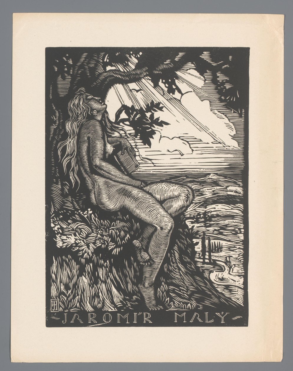 Ex libris van Jaromír Malý de Josef Hodek