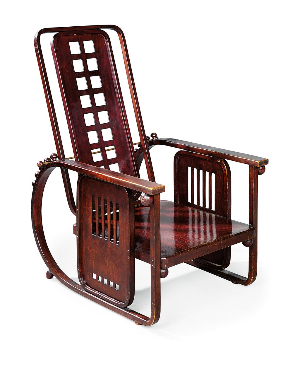 Sitzmaschine, poltrona ajustável, produzida por J. & J. Kohn de Josef Hoffman