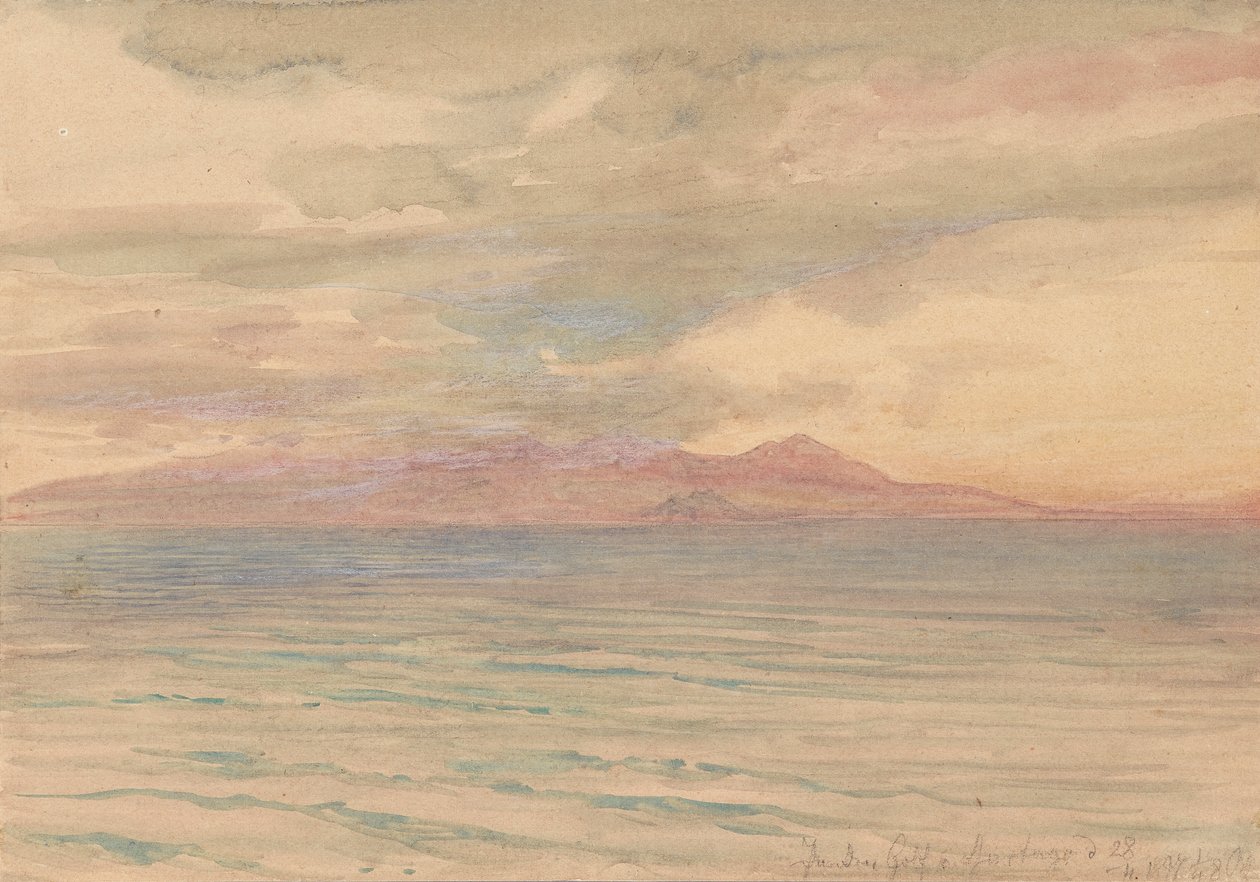 Pôr do sol no Golfo de Cartago de Josef Hoffmann