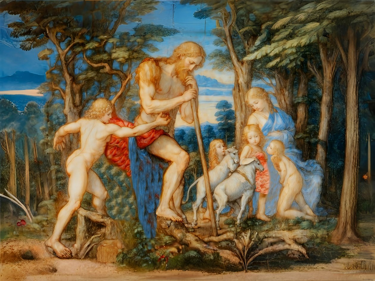 A1_Génesis_11-Adão, Eva e família de Josef Johann Michel