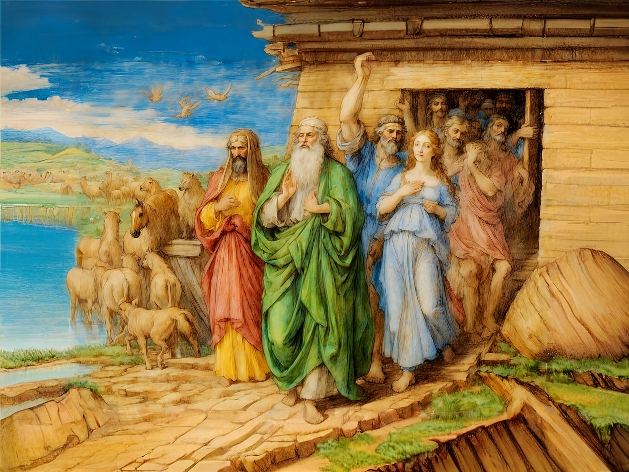 A1_Génesis_18-Noé sai da arca de Josef Johann Michel