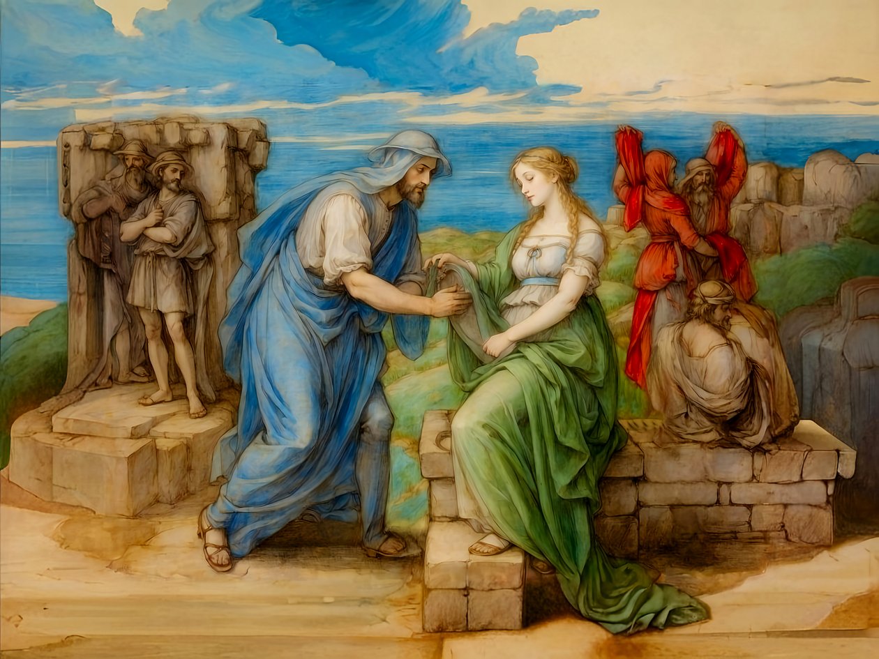 A1_Génesis_29-Rebeca no poço de Josef Johann Michel