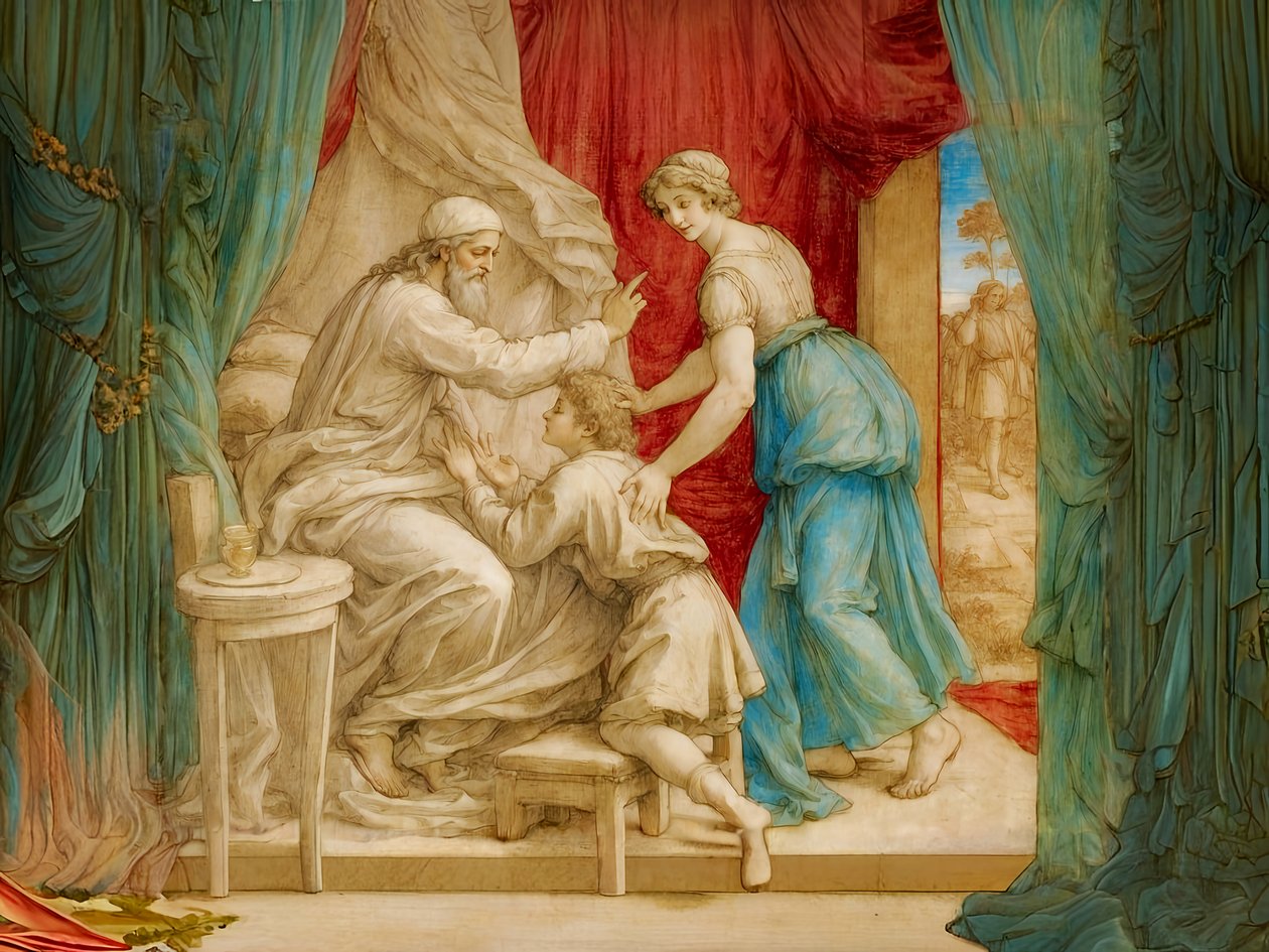 A1_Génesis_31-Isaac abençoa Jacob de Josef Johann Michel