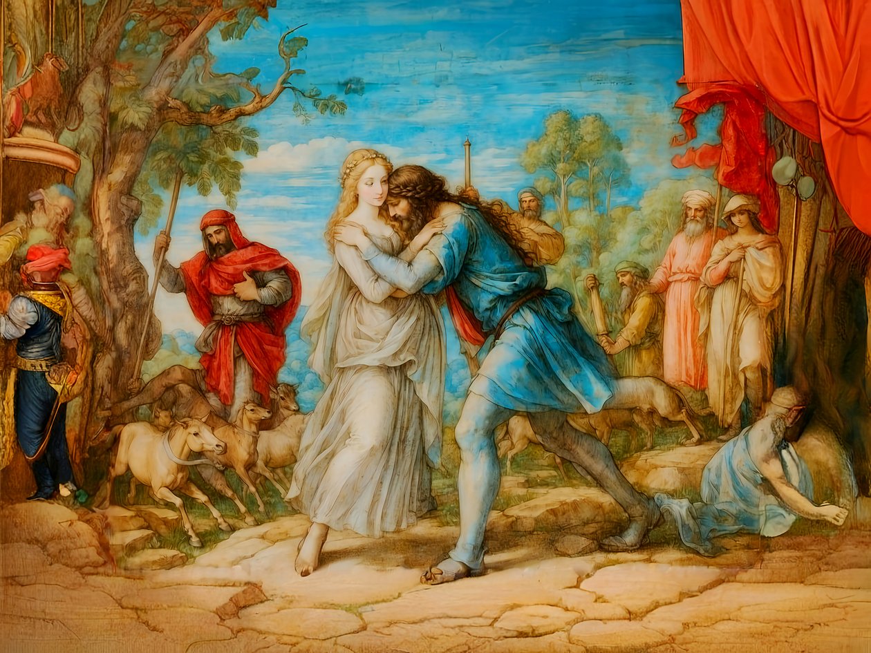 A1_Génesis_33-Jacob encontra Raquel de Josef Johann Michel