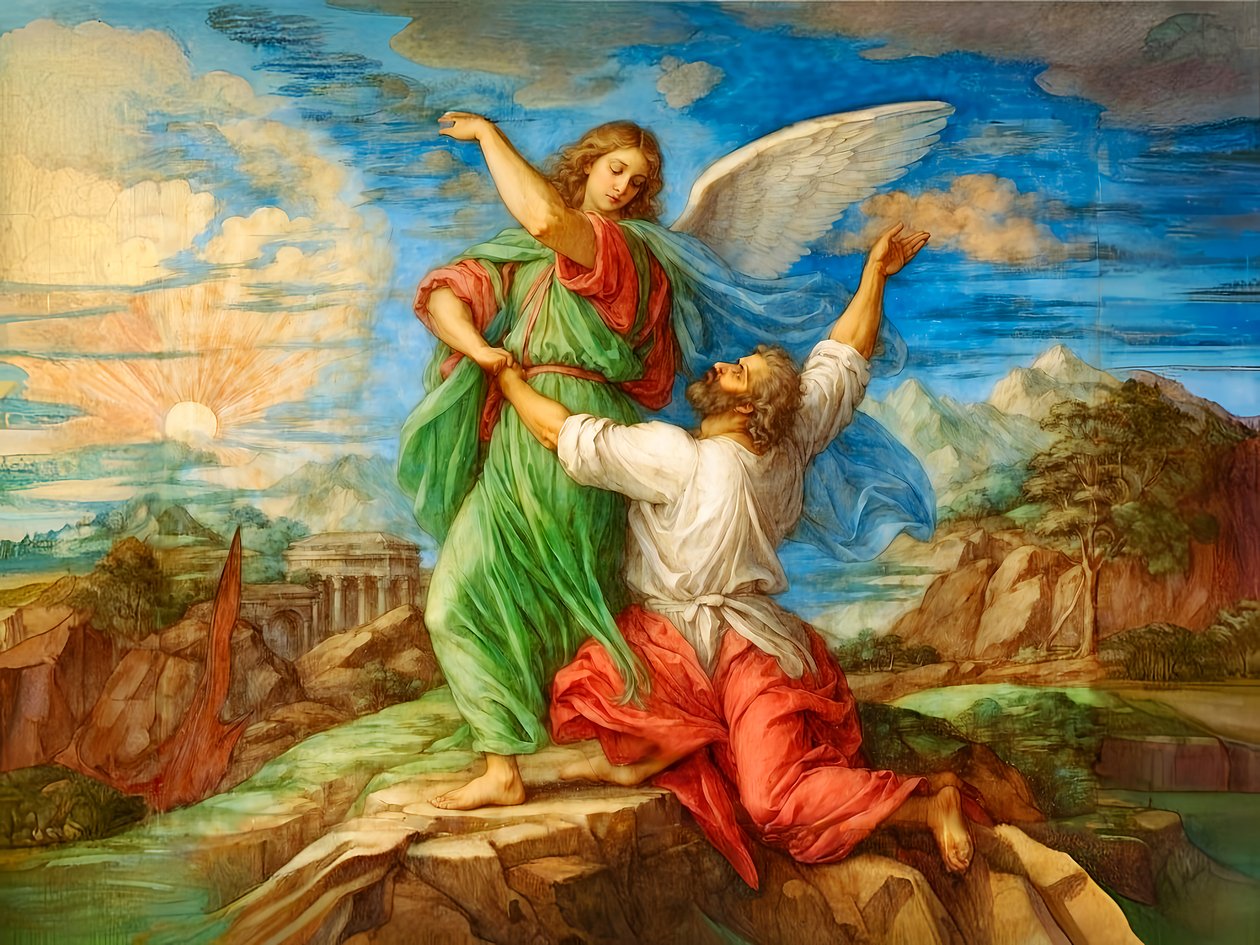A1_Génesis_36-Jacob luta com Deus de Josef Johann Michel