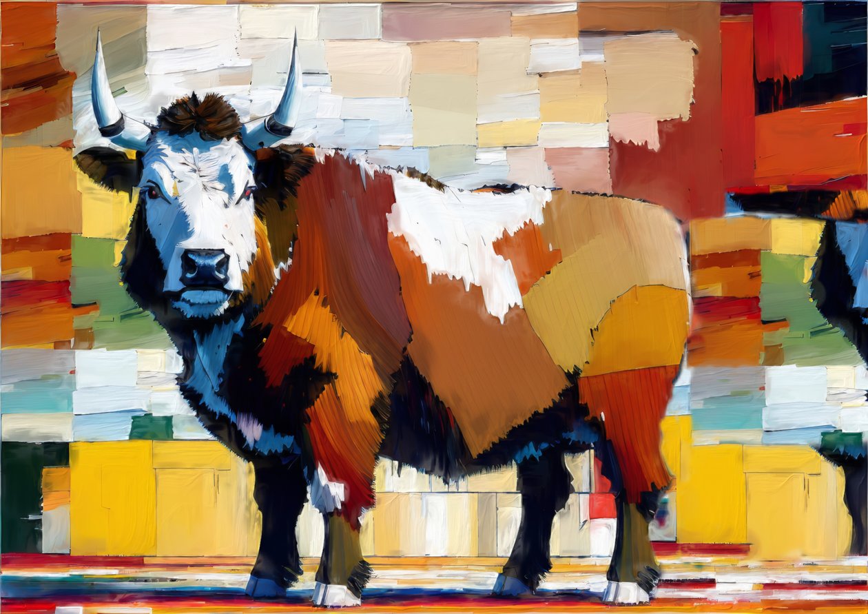 Animais: Carne de bovino Hereford 2 de Josef Johann Michel