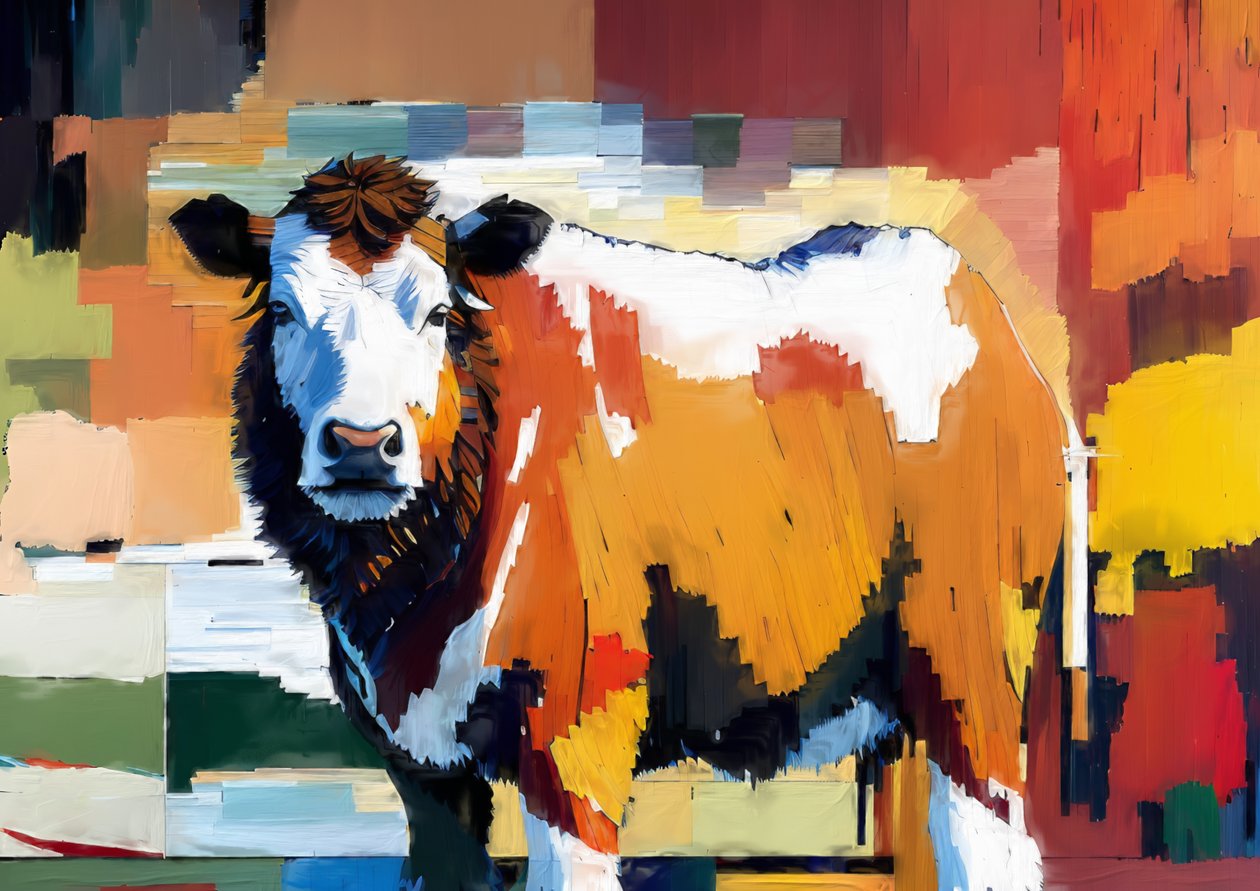 Animais: Carne de bovino Hereford 3 de Josef Johann Michel