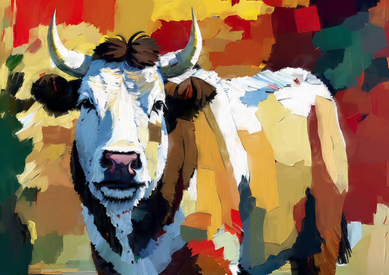 Animais: Carne de bovino Hereford 4 de Josef Johann Michel