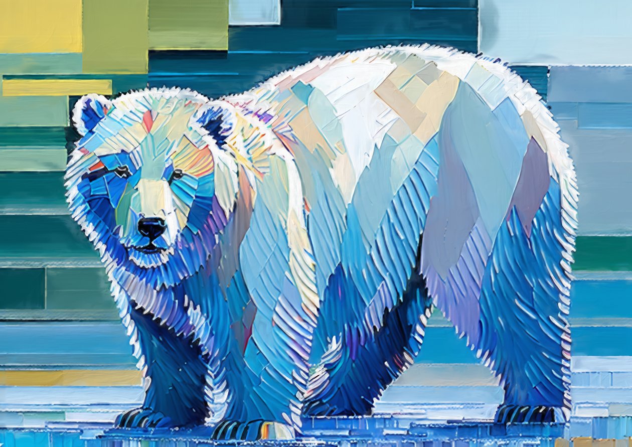 Animais: Urso de Gelo 1 de Josef Johann Michel
