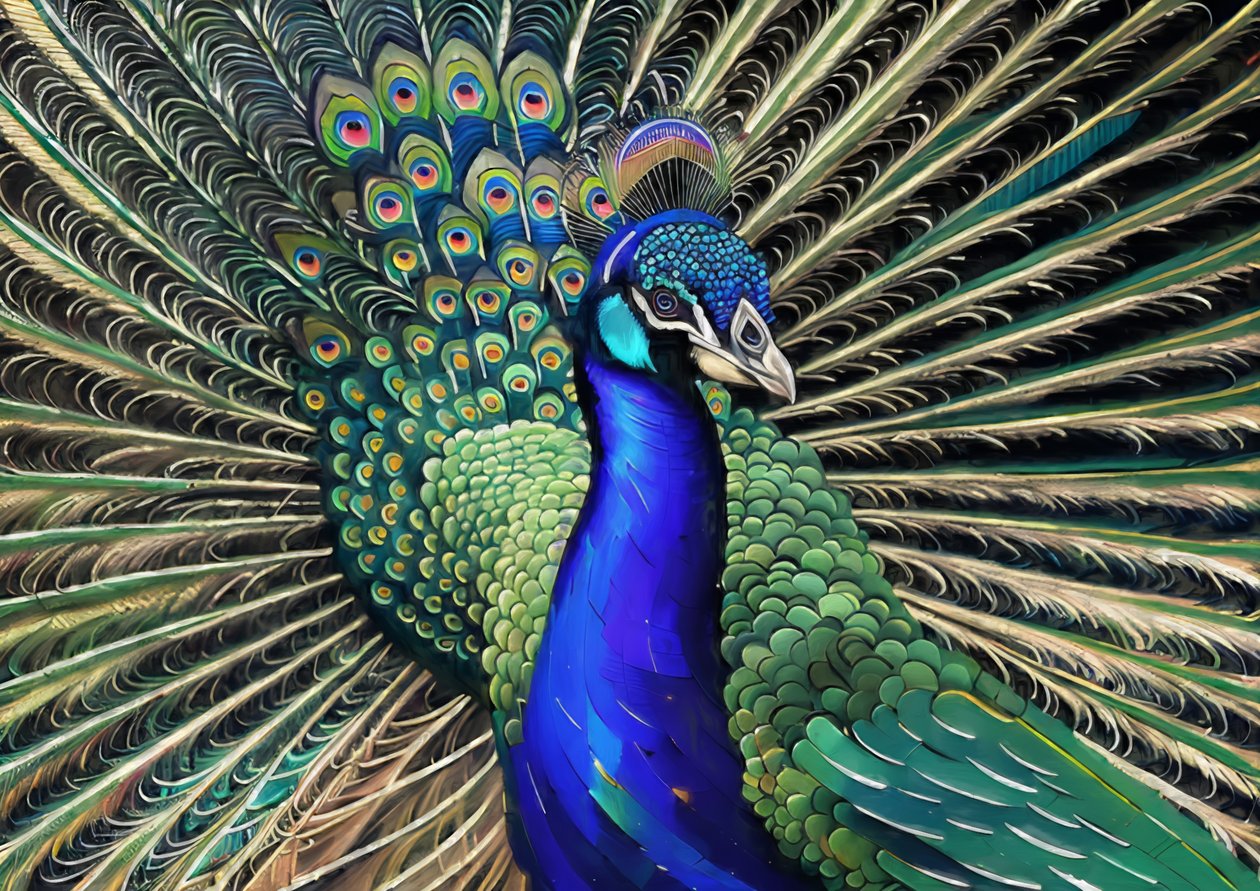 Animais: Pavão 1 de Josef Johann Michel