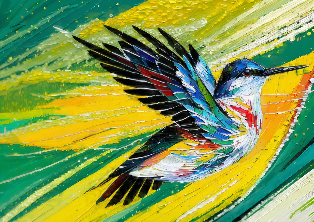 Animais: beija-flor 1 de Josef Johann Michel