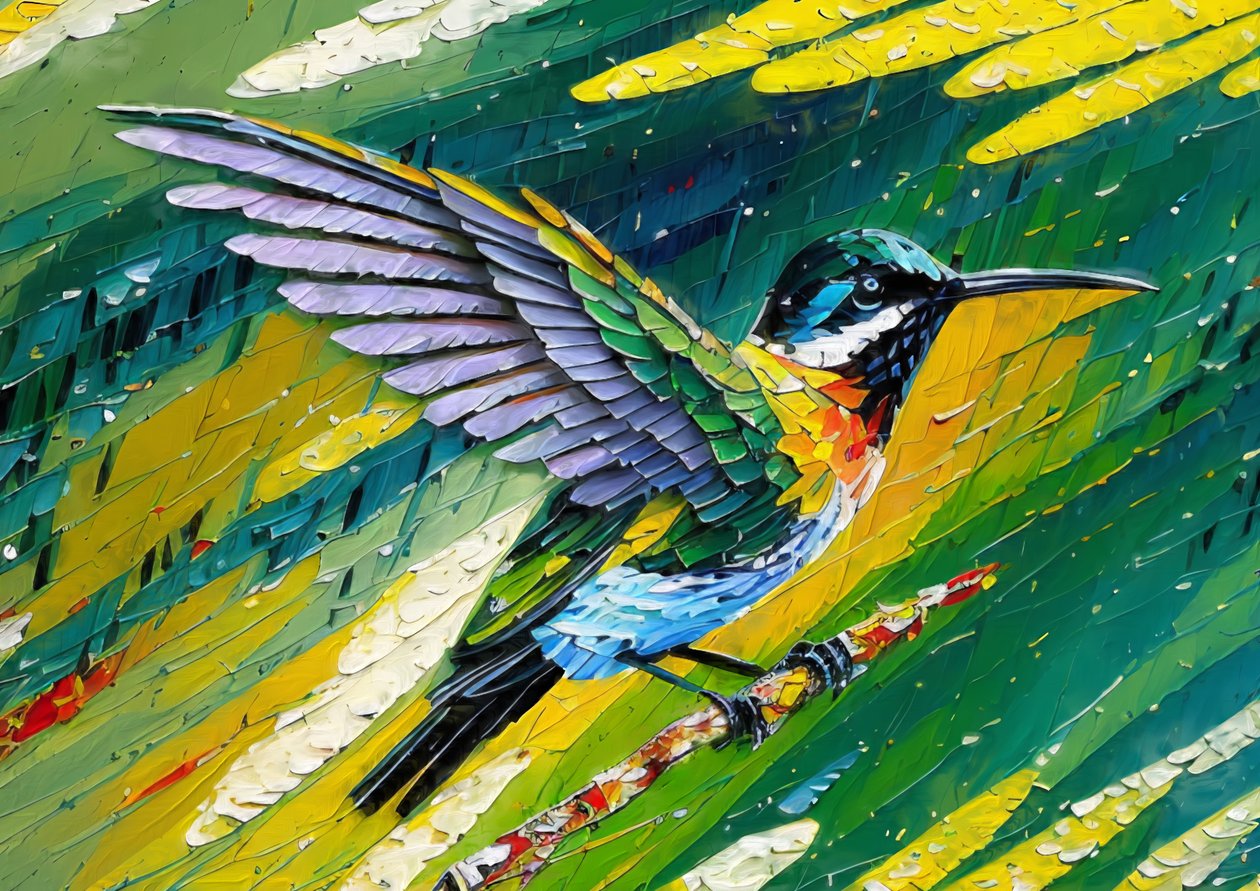 Animais: beija-flor 4 de Josef Johann Michel