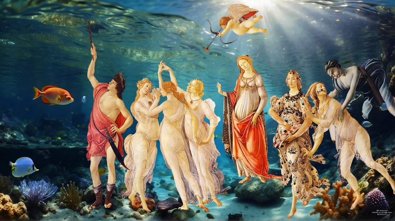 JJM-recreate_Botticelli-S_La Primavera_underwater de Josef Johann Michel