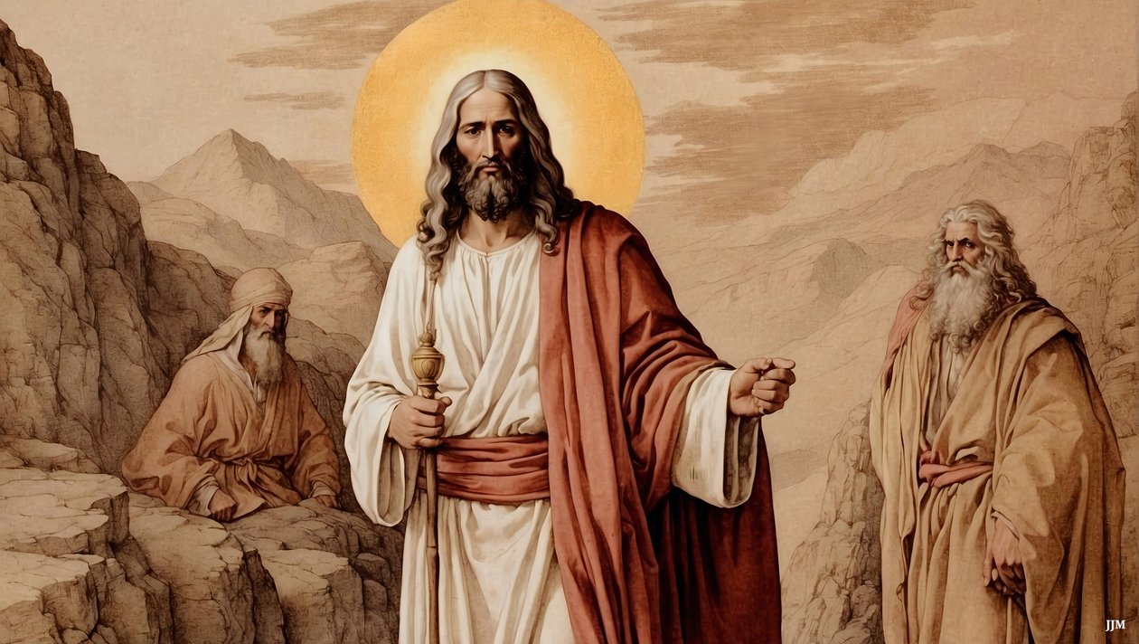 Jesus_Explicação com Moisés e Elias_02 de Josef Johann Michel