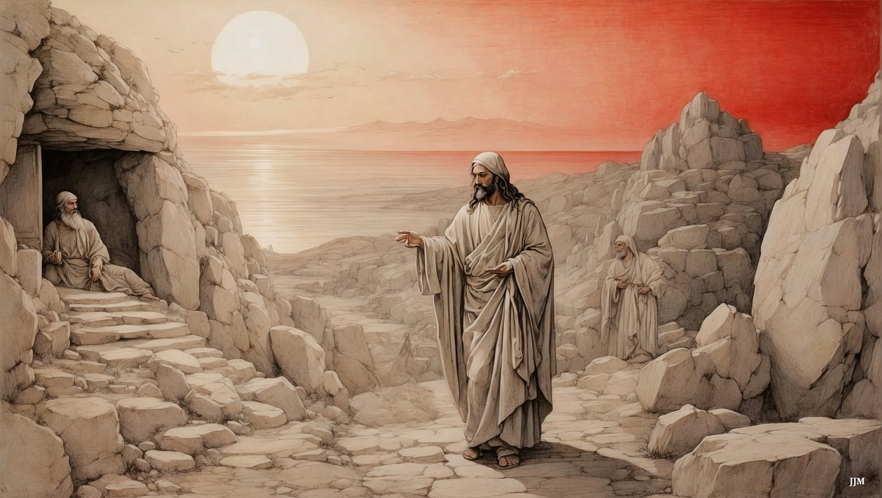 Jesus_ressuscita Lázaro dos mortos_02 de Josef Johann Michel