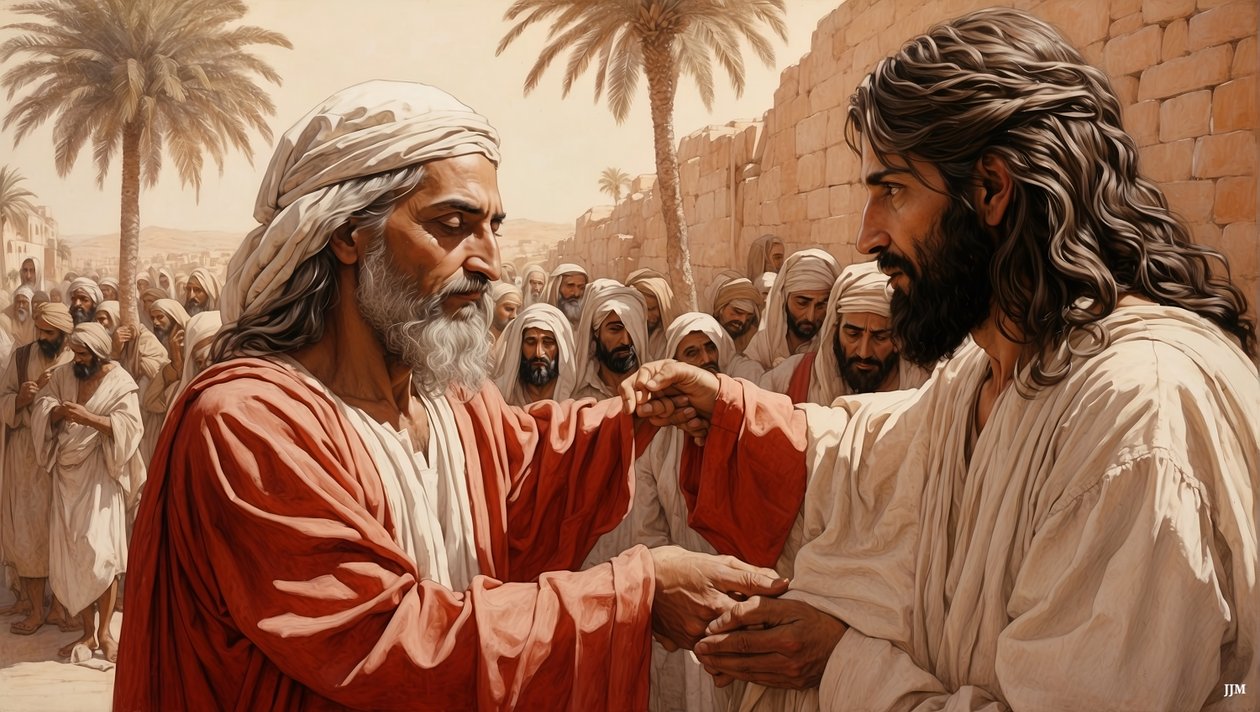 Jesus cura o mendigo cego_02 de Josef Johann Michel