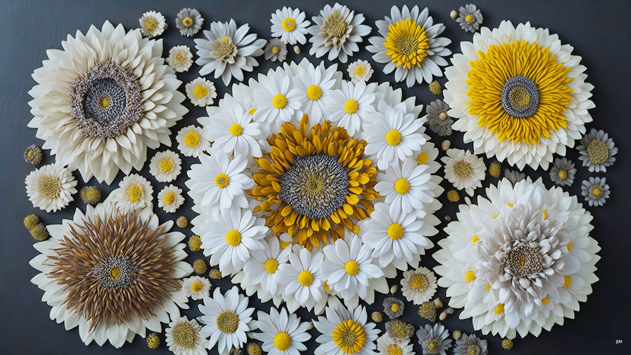 mandala: Camomila-Matricária elementos_02 de Josef Johann Michel