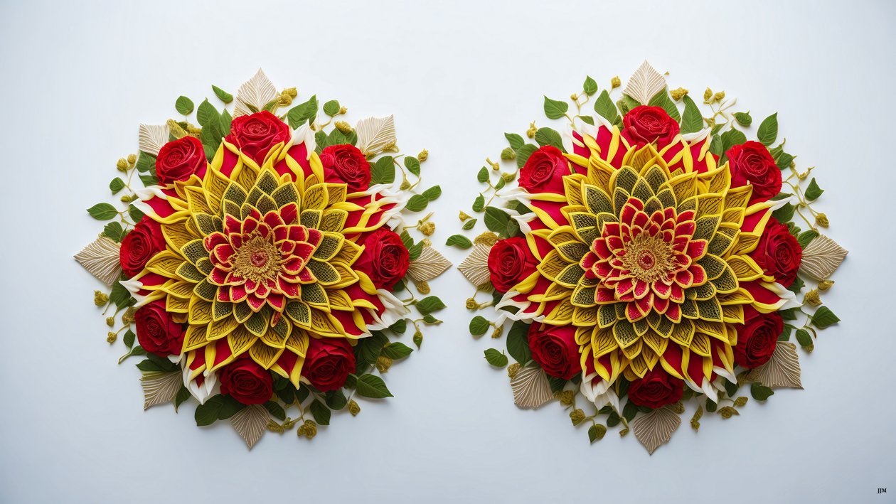 mandala: elementos de rosa-flor_01 de Josef Johann Michel
