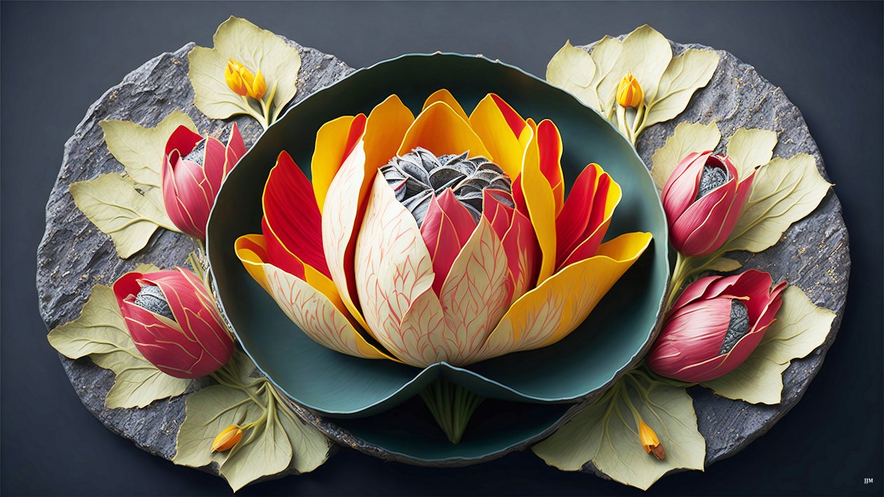 mandala: tulipas elementos_02 de Josef Johann Michel