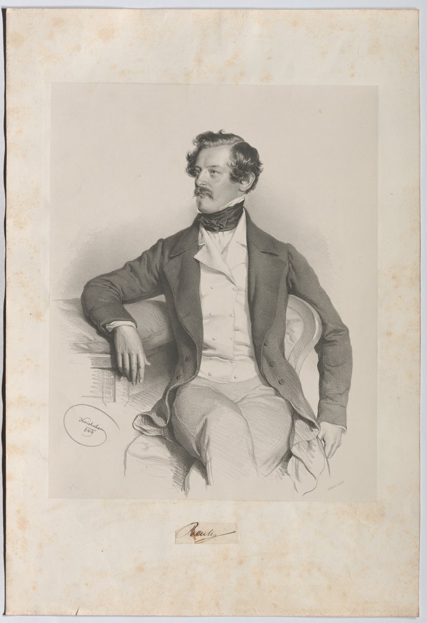 Alexander Freiherr von Bach (1813-1893), jurista, político de Josef Kriehuber