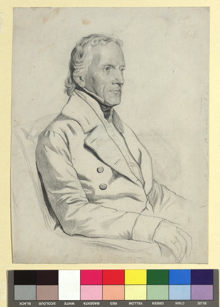 Retrato de um homem idoso desconhecido de Josef Kriehuber
