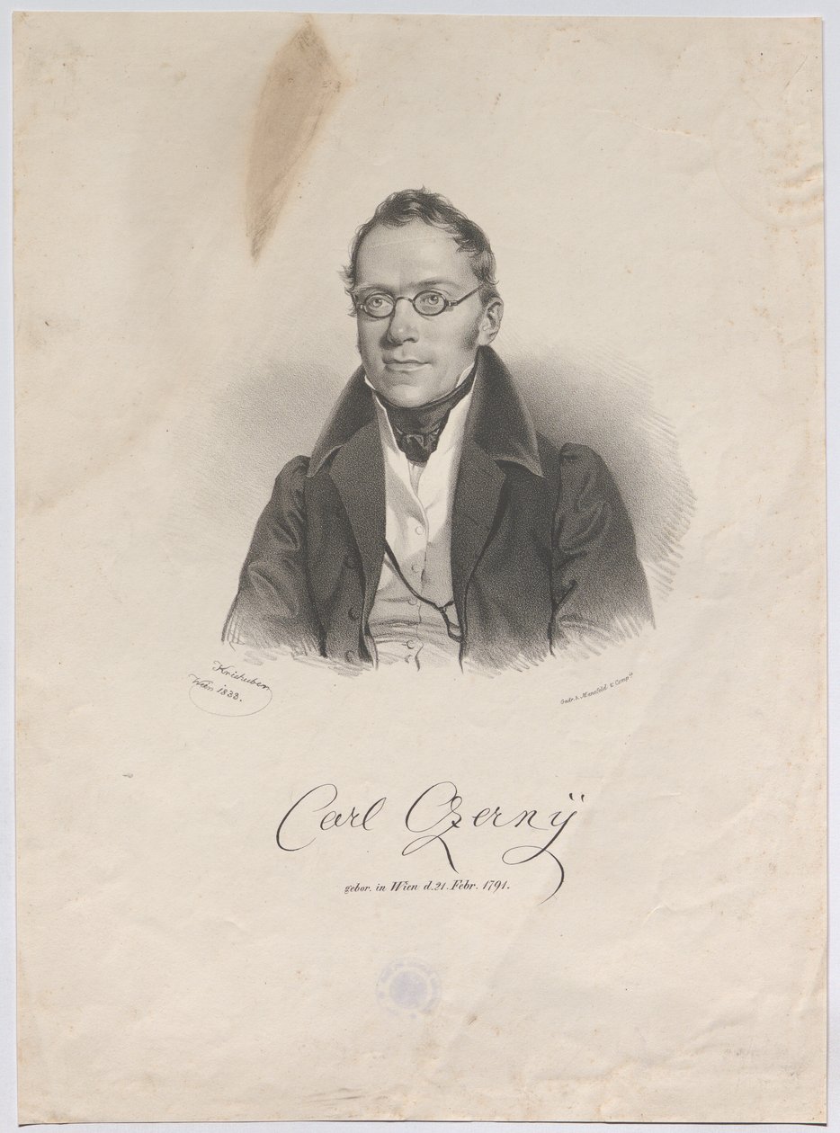 Carl Czerny, nascido em Viena em 21 fev. 1791 de Josef Kriehuber