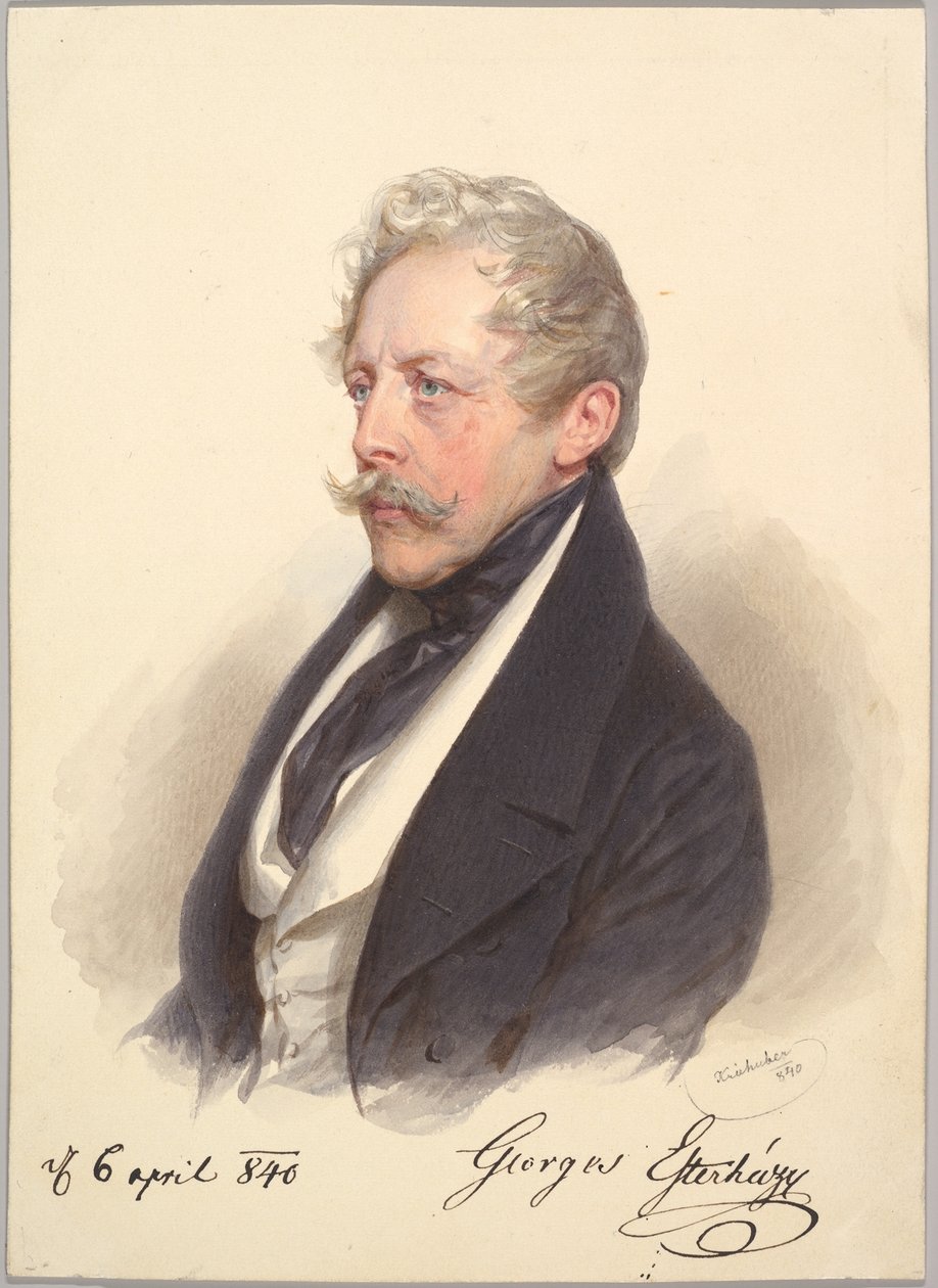 Conde Georg Esterházy de Galántha de Josef Kriehuber