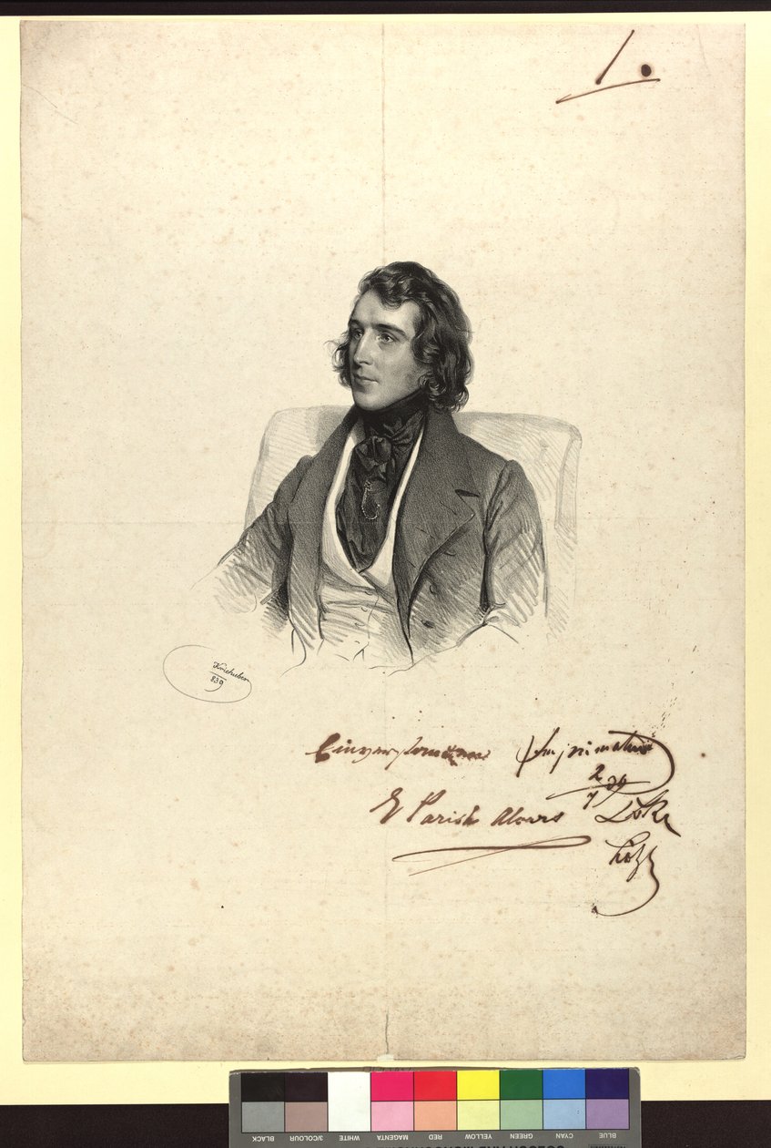 Elias Parish Alvars, virtuoso da harpa de Josef Kriehuber