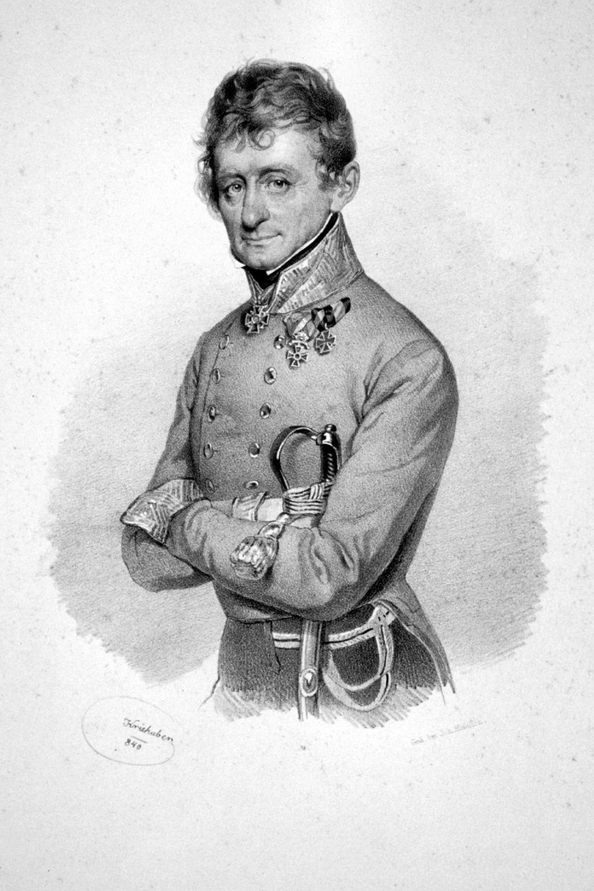 Franz Georg Dominik von Waldstätten Litografia de Josef Kriehuber