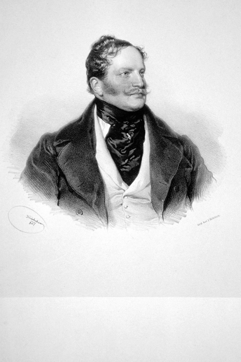 Litografia de Franz Hardegg de Josef Kriehuber
