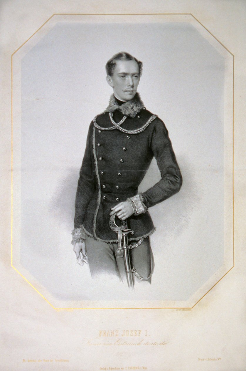 Franz Josef I. s. a. Litografia de Josef Kriehuber