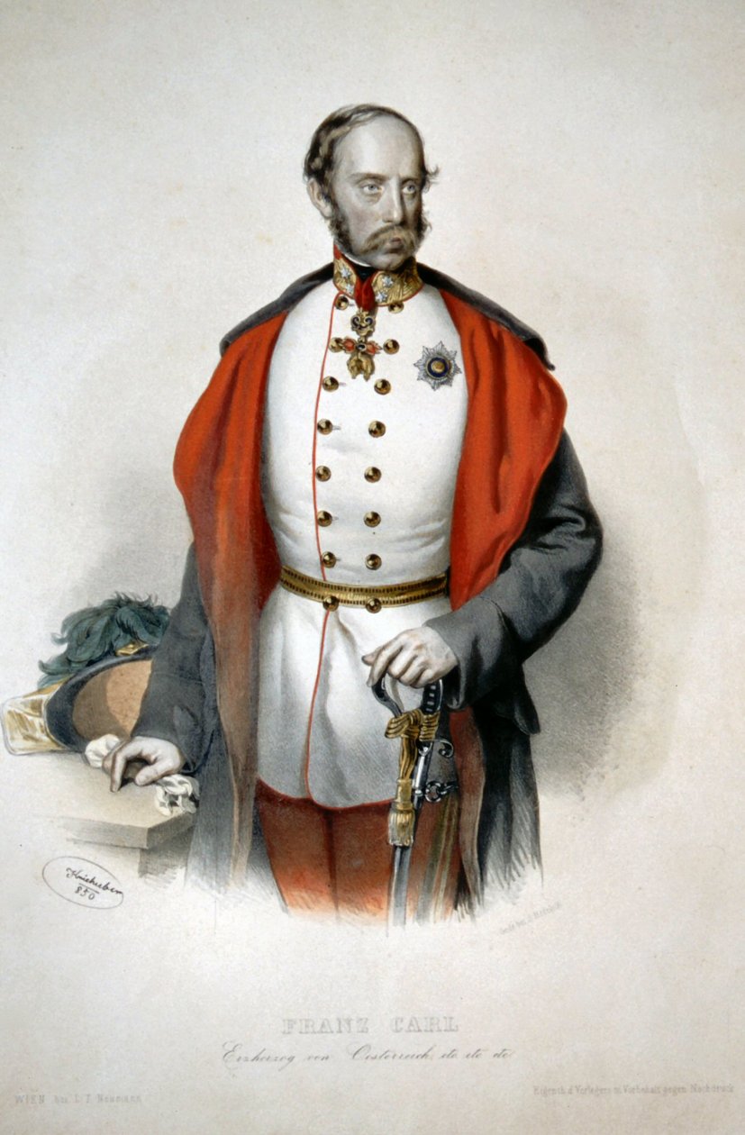 Franz Karl Arquiduque Litho de Josef Kriehuber