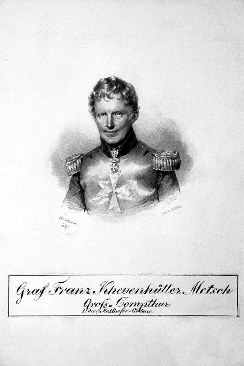 Litografia de Franz Khevenhüller-Metsch de Josef Kriehuber