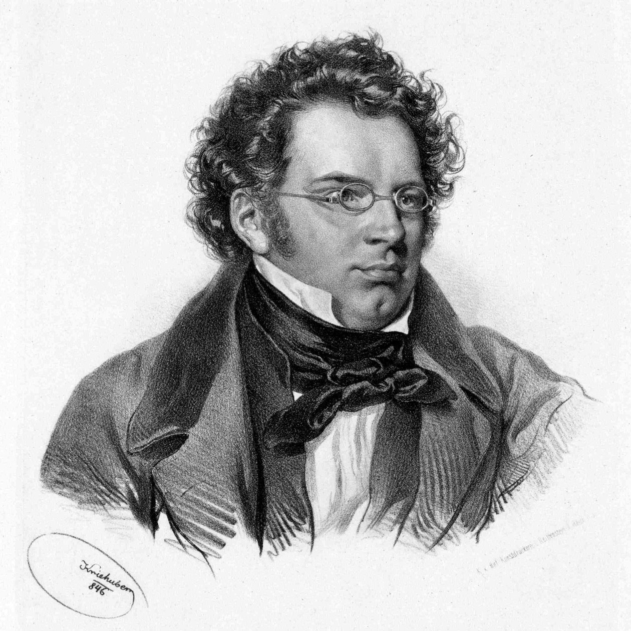 Franz Schubert por Kriehuber 1846 de Josef Kriehuber