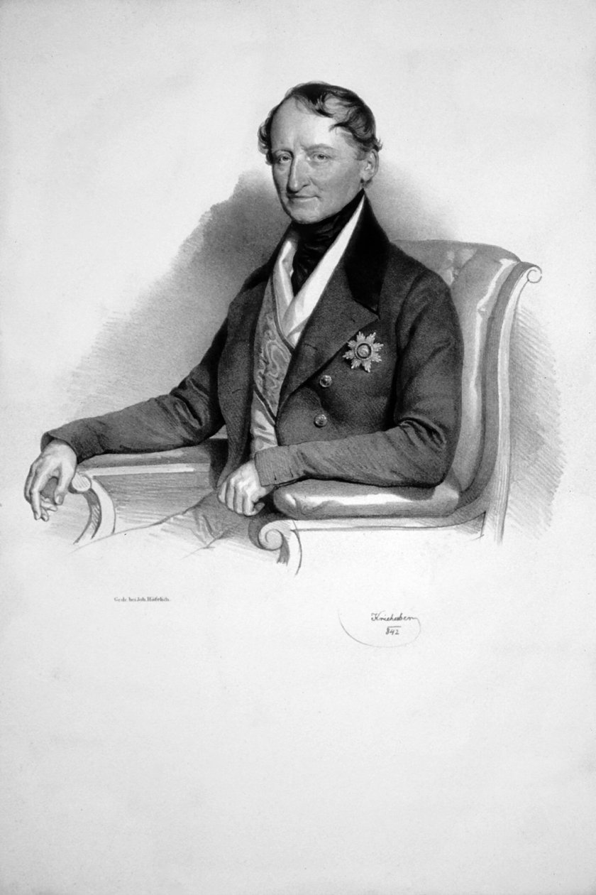 Litografia de Friedrich Graf Wilczek de Josef Kriehuber