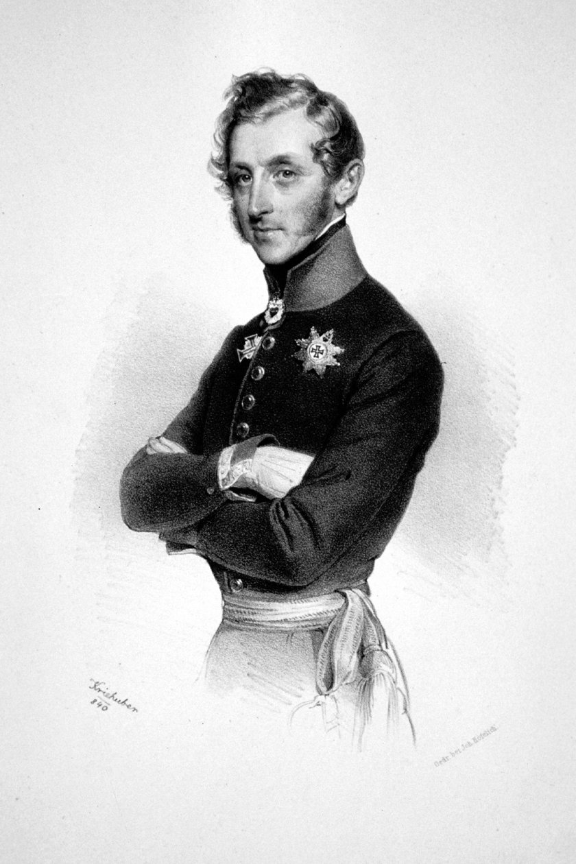 Friedrich Hannibal Thurn-Taxis Litho de Josef Kriehuber