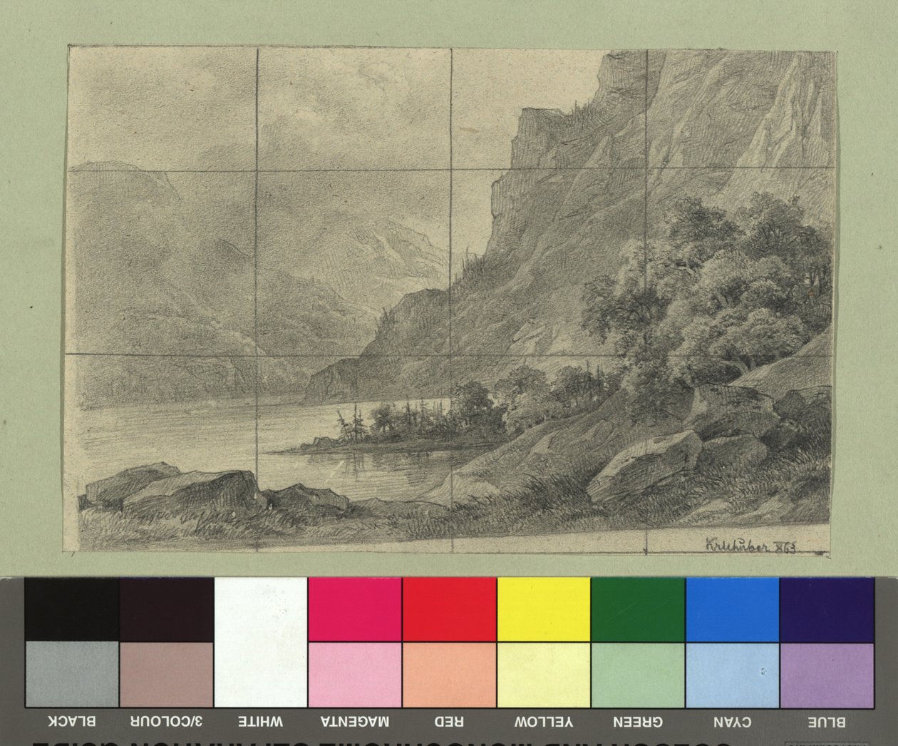 Lago de montanha de Josef Kriehuber